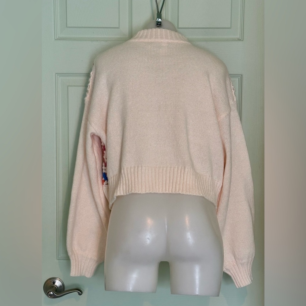 DREAMERS by DEBUT Granny Square Sweater NWOT - Size Small - Picture 3 of 6